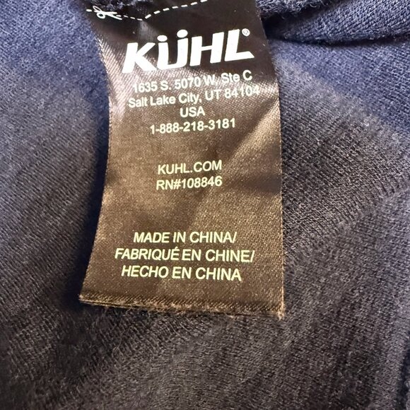 KÜHL Team Merino 1/4-Zip Men’s Medium Blue Ash Soft Wool EUC - Picture 8 of 14